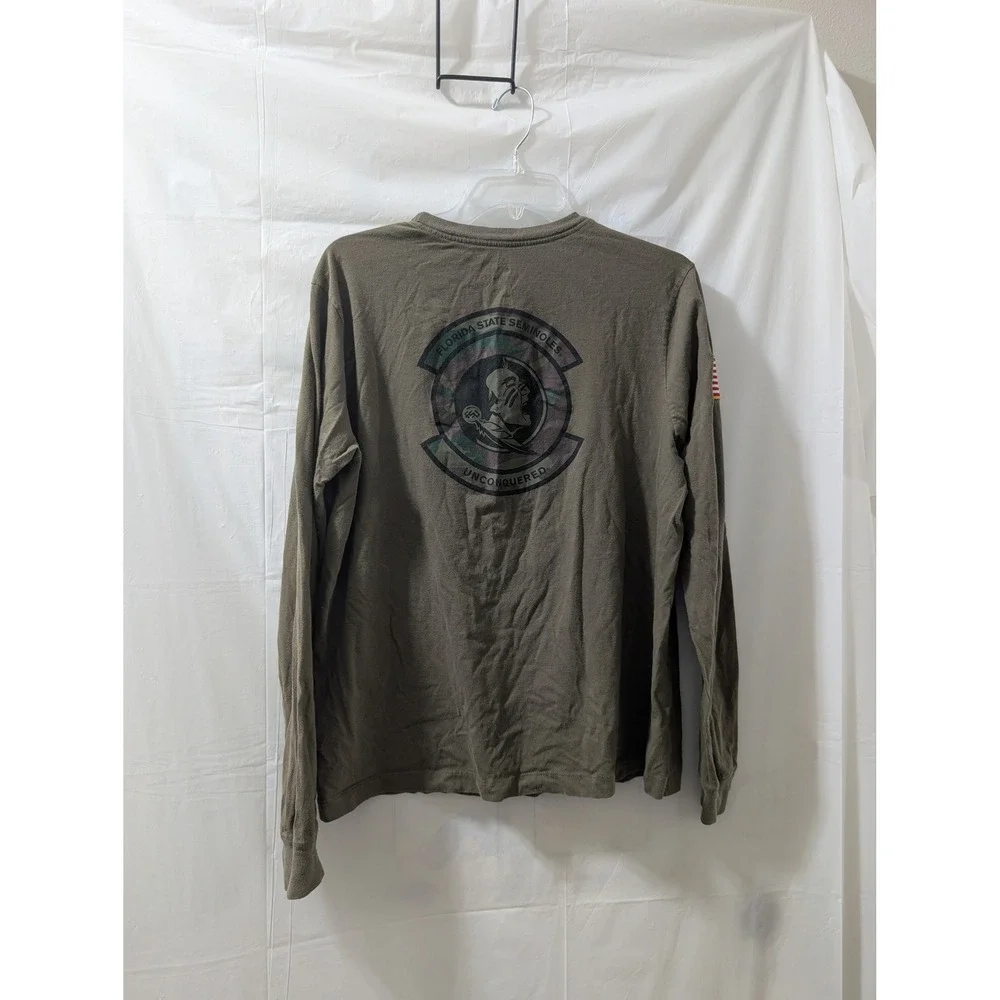 Nike The Nike Tee Florida State Seminoles‎ Long Sleeve Shirt Mens Large Olive